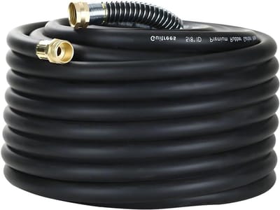 Tuinslang Rubber - Waterslang Zwaar - Tuin Besproeien - Knikbestendig Ontwerp - 22.86 Meter - Zwart