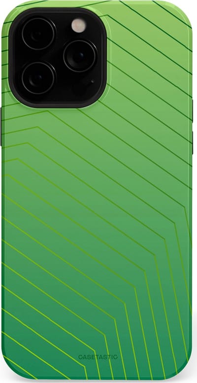 Casetastic Hoesje Geschikt voor Apple iPhone 13 Pro Max Magsafe - Stijlvolle Beschermende Duo-layer Case - Neon Groen Net