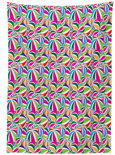 ABAKUHAUS Geometrisch Tafelkleed – 140x240 cm, Satijn, Meerkleurig