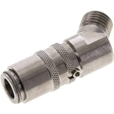 RVS DN 6 Tempereerkoppeling Snelkoppeling M14x1.5 Buitendraad 45-deg