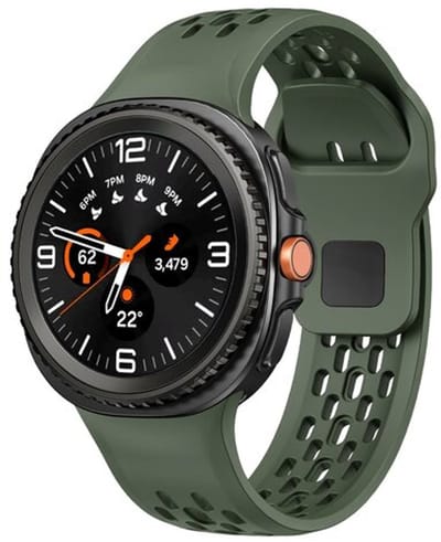 By Qubix - smartwatch bandje - Compatible Samsung bandje - Ultimate sport edition band - Donkergroen - Geschikt voor Samsung Galaxy Watch 9 (40/44mm) - Watch 8 (40/44mm) - Watch 8 Classic (46mm)
