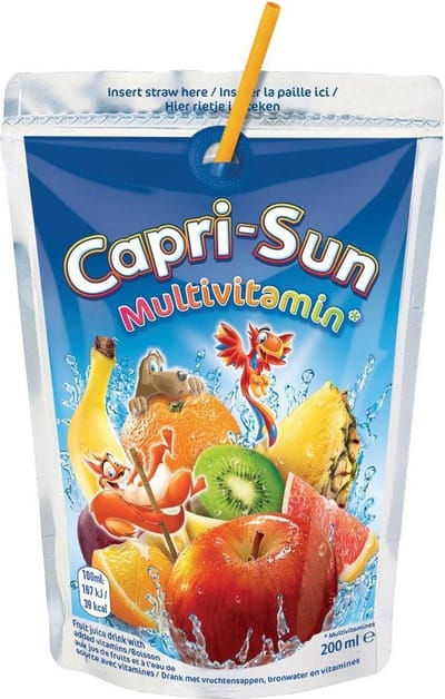 Capri-Sun vruchtenlimonade Multivitamin, zakje van 200 ml, pak van 10 stuks