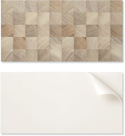 Zelfklevende vinylvloer met afbeelding voor de keuken, 100x50 cm, houtnerfpatroon.