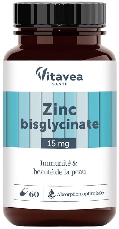 Vitavea Zink Bisglycinaat Immuniteit & Schoonheid van de Huid 60 Capsules
