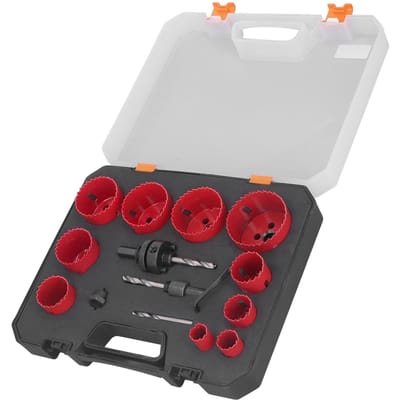 Gatenzaagset Universeel 34in tot 2 12in Set HSS Power Boormachine Accessoires voor Metaal Hout Kunststof