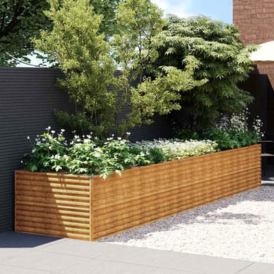 vidaXL - Plantenbak - verhoogd - 479x100x69 - cm - cortenstaal
