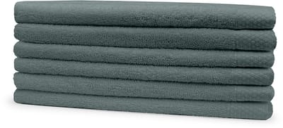 Eleganzzz Gastendoekjes - Set van 6 - Gastendoekje 30x50cm - 420 gr/m2 - 100% Katoen - olive green