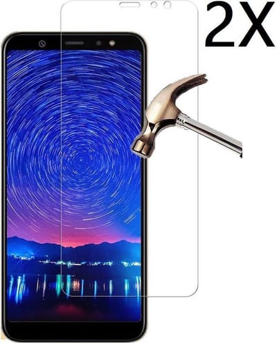 Ntech 2 Stuks Screenprotector Tempered Glass Glazen - Screenprotector Geschikt voor Samsung Galaxy A6+ (Plus)