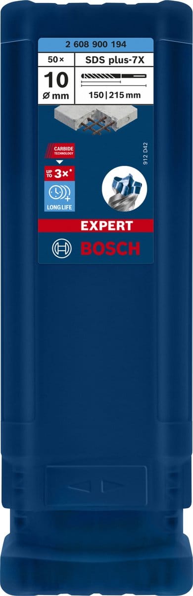 Bosch EXPERT SDS plus-7X hamerboor 10 x 150 x 215 mm, 50 stuks