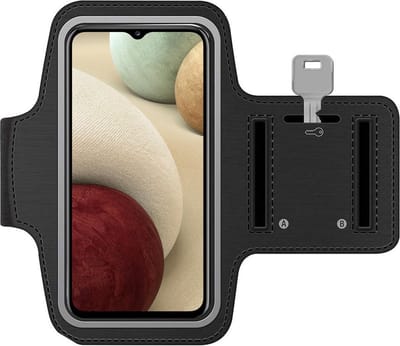 Arara Armband Geschikt voor Samsung Galaxy A32 sportarmband - hardloopband - Sportband hoesje - zwart