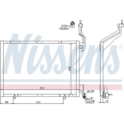 Condensator, airconditioning NISSENS 940287