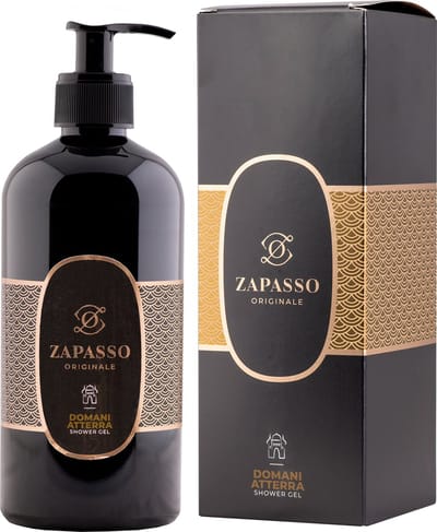 Zapasso Domani Atterra Douchegel – met Geur van Amber, Vanille & Framboos | Geur uit Sicilië | 500ml