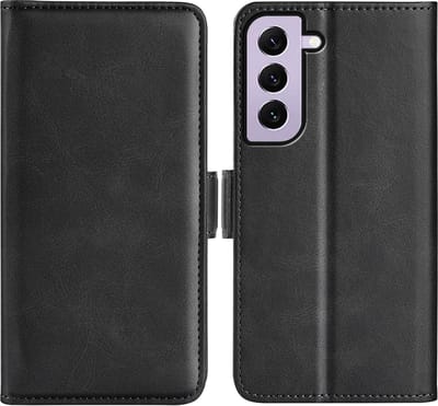 MobyDefend Hoesje - Geschikt voor Samsung Galaxy S23 - Luxe Wallet Book Case (Sluiting Zijkant) - Zwart