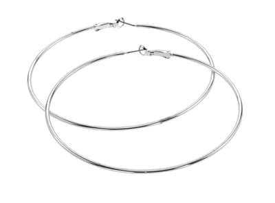 Behave - Oorbellen - Oorringen - Dames - Zilverkleur - Grote Oorbellen - Hoop Earrings - 9 cm