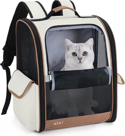 Huisdieren Rugzak - Draagtas Kat Hond - Reizen Outdoor - Ventilatie en Zicht - 33.5 x 30 x 43.5 cm