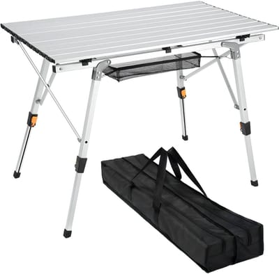 SP® Campingtafel - 35kg Laadcapaciteit - Klaptafel - Campingtafel Inklapbaar - Zilver - 52cm x 90cm x 70cm