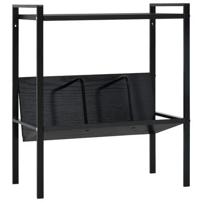 vidaXL - Boekenkast - met - 2 - schappen - 52x28x59 - cm - bewerkt - hout - zwart