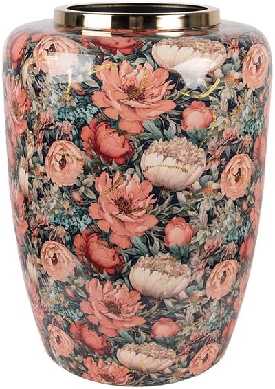 Clayre & Eef Vaas Ø 33x44 cm Groen Metaal