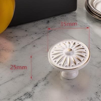 5 Stuks Vintage Meubelknop - Wit Goud - 3*2.5 cm - Meubel Handgreep - Knop voor Kledingkast, Deur, Lade, Keukenkast