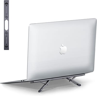 Verstelbare Vouwbare Laptopstandaard voor Bureau, Draagbare Laptop Houder voor 10-15.6 Inch Notebooks, Geschikt voor MacBook en Dell, Verbeter Ergonomie en Comfort