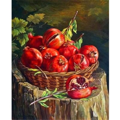 Diamant schilderij fruit 5D diy diamant borduurwerk druif keuken woondecoratie foto 20X30CM red