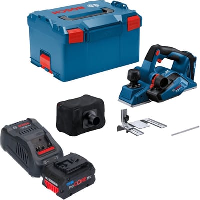 Bosch GHO 18V-26 Professionele accuschaafmachine 18 V 2,6 mm borstelloos + 1x ProCORE oplaadbare accu 5,5 Ah + lader + L-Boxx