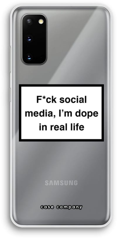 Case Company® - Hoesje geschikt voor Samsung Galaxy S20 hoesje - I'm dope - Soft Cover Telefoonhoesje - Bescherming aan alle Kanten en Schermrand