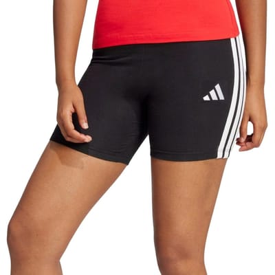 Adidas Sportswear Essentials 3-Stripes High Waisted Biker Short - Dames - Zwart