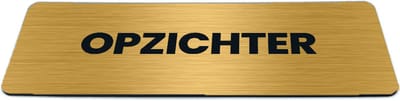 Deurbordje Goud-look met tekst opzichter - Formaat 150 x 50 mm x 1,6 mm - Zelfklevend | Luxe uitstraling | Geborstelde Gouden toplaag | Gratis Verzending | Decoporta