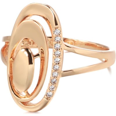Ongewone Roségouden Ringen Dagelijks Vrouwen Fijne Sieraden Minimalistisch Geometrie Natuurlijke Zirkoon Ring Mode Sieraden 9 beige
