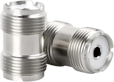 2 Stuks UHF PL259 Bus naar PL259 Bus Coaxiale Adapter voor Radio en Antenne