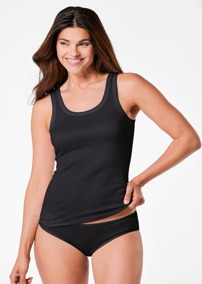Geribd hemd - zwart - Gr. 40 van Goldner Fashion