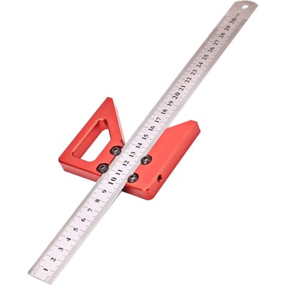 Cirkel Middelpuntzoeker Gereedschap 0,05 mm Nauwkeurigheid 300 mm Bereik Duidelijke Schalen Center Scribe Gauge Houtbewerking red