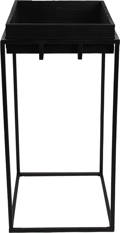 Clayre & Eef Plantentafel 31x31x65 cm Zwart IJzer