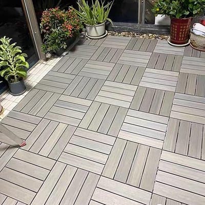 Vloertegels Buiten - Terrastegels Houtcomposiet - Tuin Opknappen - Makkelijk Kliksysteem - 30x30cm - Natuurlijk Hout