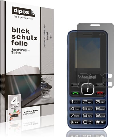 dipos – Matte Privacy Screenprotector geschikt voor Masstel Izi 11 | Anti-Spy Beschermfolie