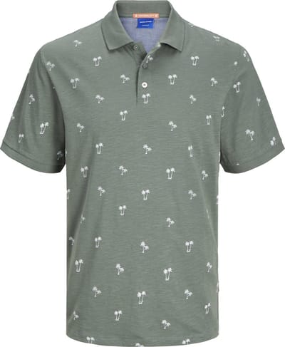 Jack & Jones Poloshirt Jorpalm Aop Polo Ss Dut 12257948 Laurel Wreath Mannen Maat - S