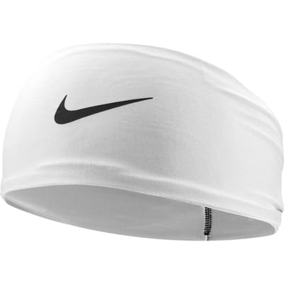 Nike Fury Classic Brede Dri-FIT Hoofdband (Wit)
