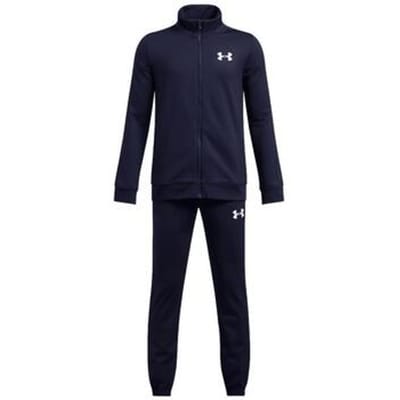 Under Armour UA Rival Knit Track Suit-BLU Jongens Trainingspak - Midnight Navy - Midnight Navy - Wit