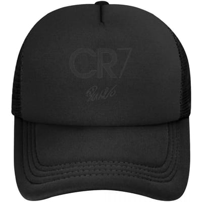 Casquette de Baseball en Maille Cristiano Ronaldo Cr7 Hommes Femmes Chapeaux de Soleil Populaires Chapeau Casquettes Snapback Réglables Chapeau de Pêche Casquette Trucker d'Été One Size black