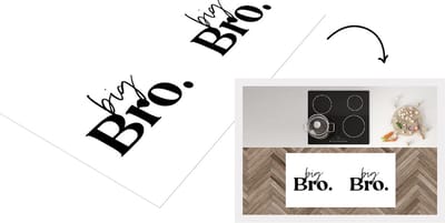 Keukenloper - Loper keuken - Grote broer - Big bro - Quotes - Spreuken - Broer - 120x60 cm - Keukenloper vinyl