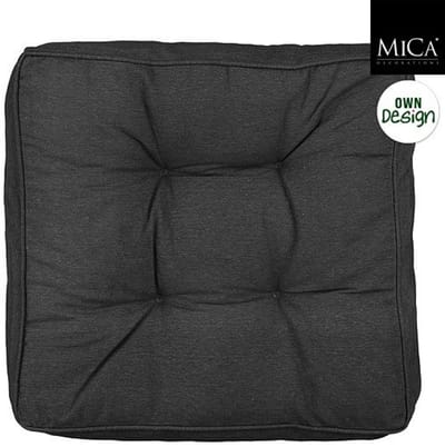 Mica Decorations Como Matraskussen – 47 x 47 x 7 cm – Zwart