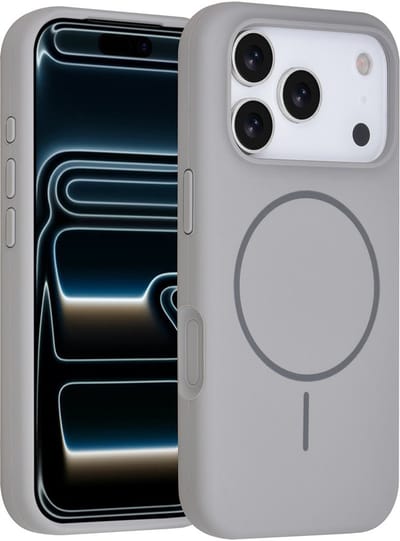 TUNIQ telefoonhoesje voor Apple iPhone 17 Pro - MagSafe siliconen backcover - Grijs