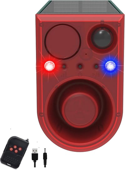 Zonne-energie Buiten Bewegingssensor Alarm met 130dB Geluid en Stroboscooplicht voor Extra Veiligheid