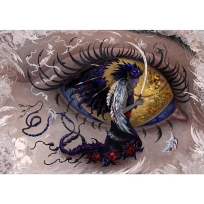 Diamant borduurwerk Japanse Samurai Diy 5D Diamond schilderij Cross Stitch Kit kunst en ambachten 20X30CM black