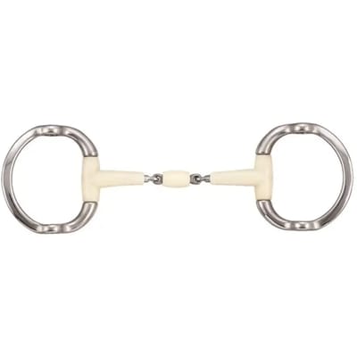 Dubbelgebroken contour paardenbit + roller Soyo Happy mouth