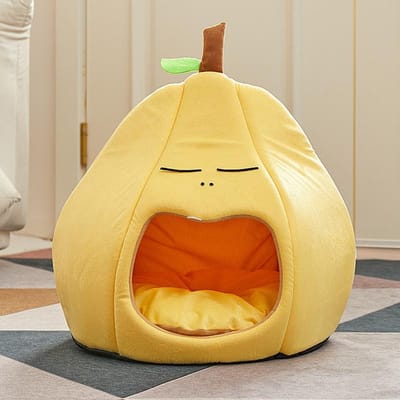Nid pour chat Chaleur hivernale Semi-fermé Chat Dormant Nid Yali Lit pour chat d'hiver Quatre Saisons Universel Fournitures pour chenil L 50*50*60