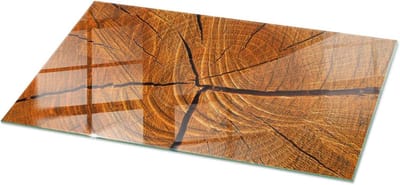 Haardbeschermer Glas - Vonkbeschermer Vloerplaat - Veilig Stoken - Krasbestendig Hittebestendig - 140x70cm - Oranje
