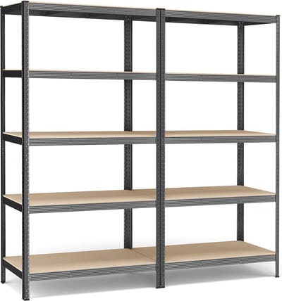 2-delige set kelderplanken - opbergrek - stalen frame - heavy duty - 60cm x 120cm x 200cm