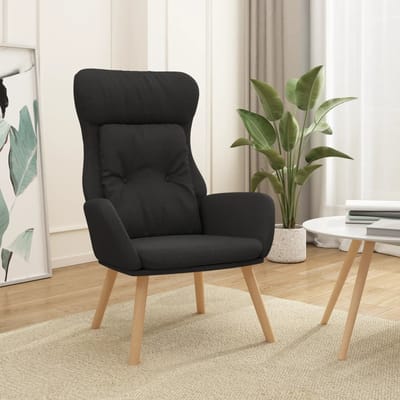 vidaXL - Relaxstoel - stof - zwart